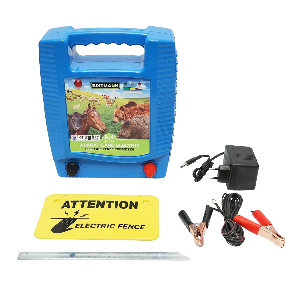 Aparat generator de impulsuri 9.4 Joule pentru gard electric 12-220V